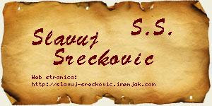 Slavuj Srećković vizit kartica